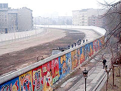 The Berlin Wall, built in 1961.